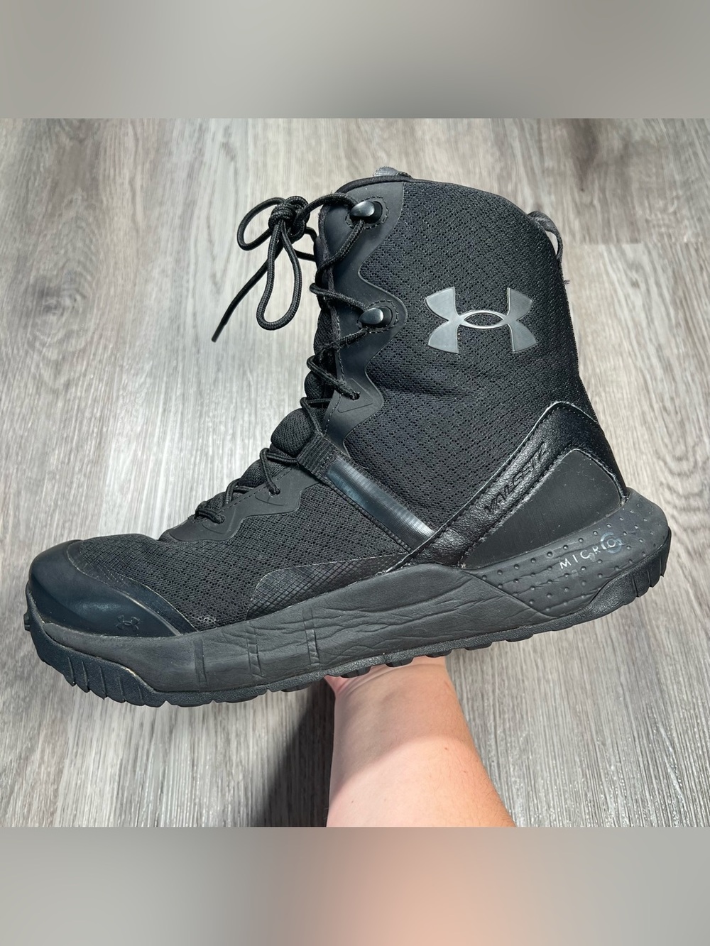 Under Armour Micro G Valsetz Zip Men's Tactical Boots Black 10.5 3023748-001